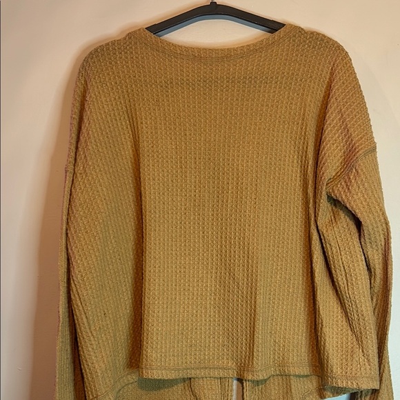 American Eagle Outfitters Tan Ribbed Cardigan Sweater - Picture 6 of 8